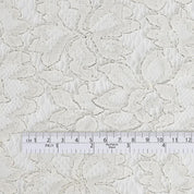 Silver Foil Lace - White