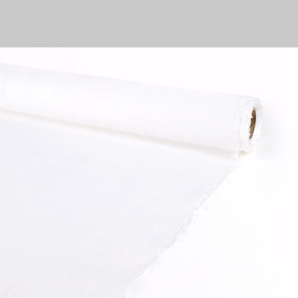 Sheer Bouncy Cotton / Poly - White