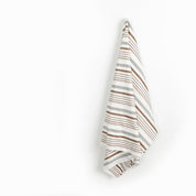 Awning Stripe Cotton / Linen - Ivory / Acorn