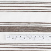 Woven Stripe Cotton / Linen - Portobello