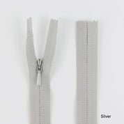 Invisible Zips - 40cm - Silver