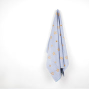 Star Embroidered Cut-Out Stripe Cotton - Blue