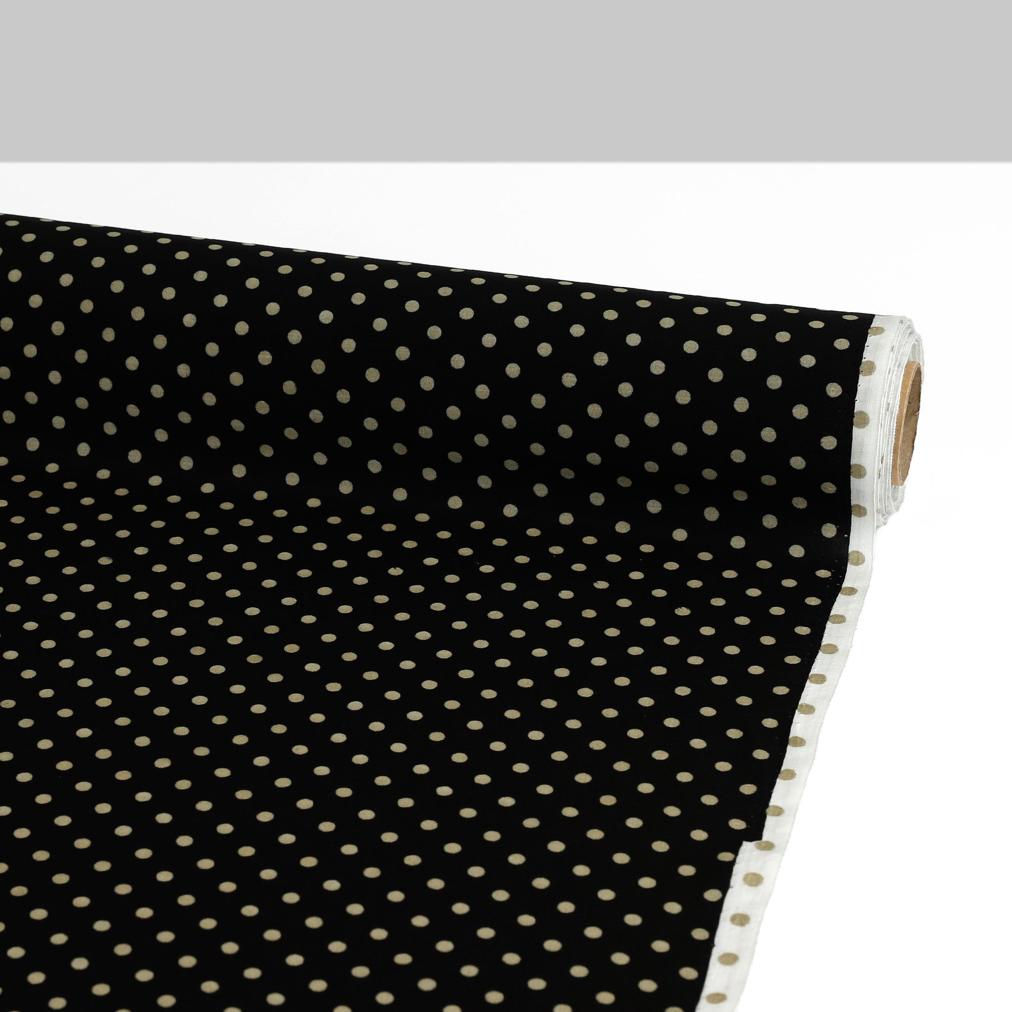 Polka Dot Silk Cotton Voile - Vintage Black