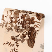 Birch Leaves Silk Satin - Umber