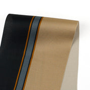 Cello Stripe Silk Satin - Navy/Bronze