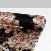 Dark Peony Silk Satin - Multi