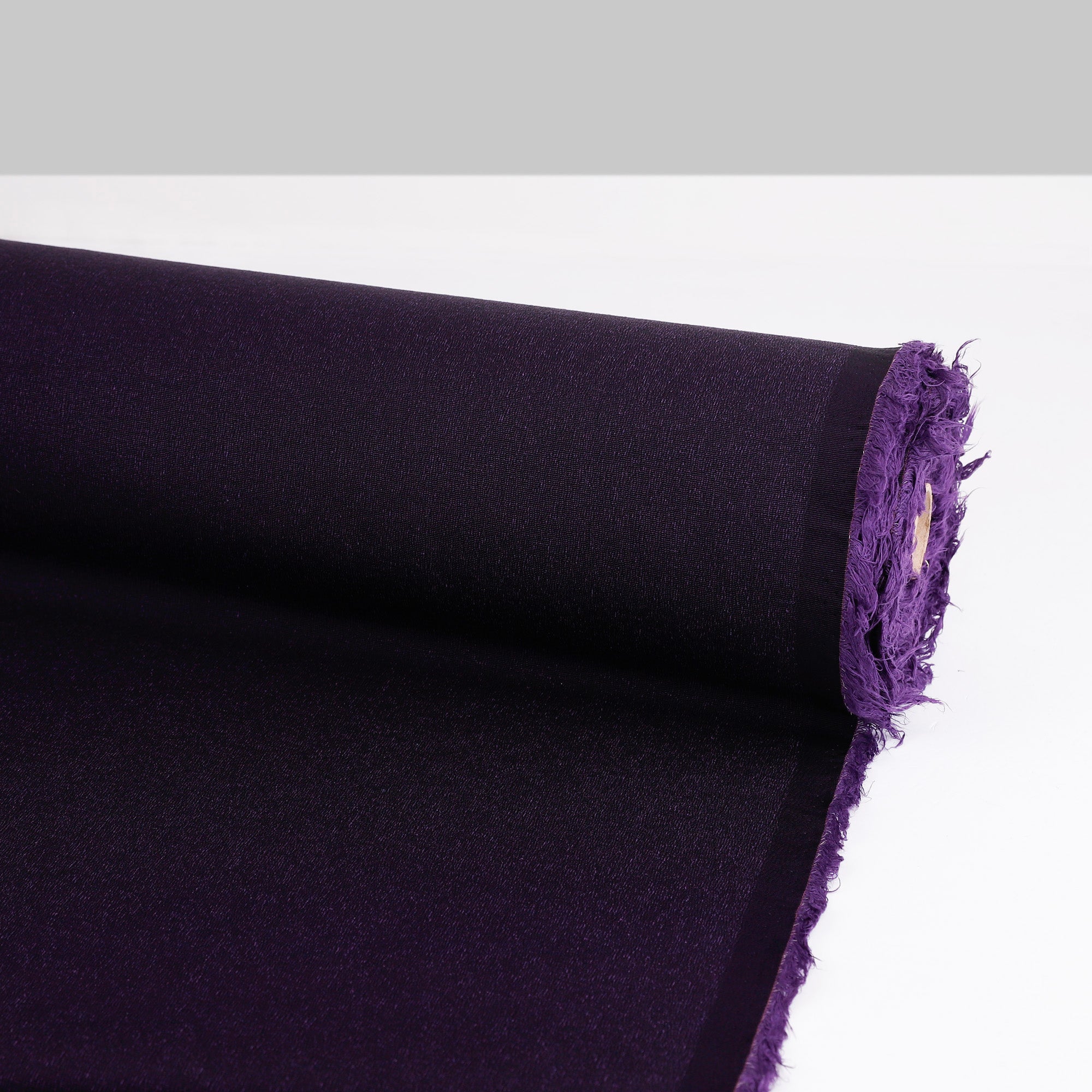 Stretch Viscose/Cotton Faille - Aubergine