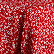 Viscose Crepe - Red Daisy