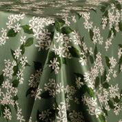 Star Jasmine Floral Silk Satin - Sage