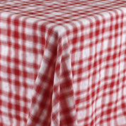Cotton/Poly Check - Ruby Red
