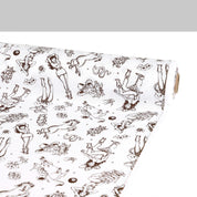 Retro Cowgirl Linen - White/Chocolate