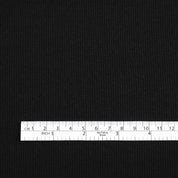 Heavyweight Stretch ZQ Merino 2x1 Rib - Black