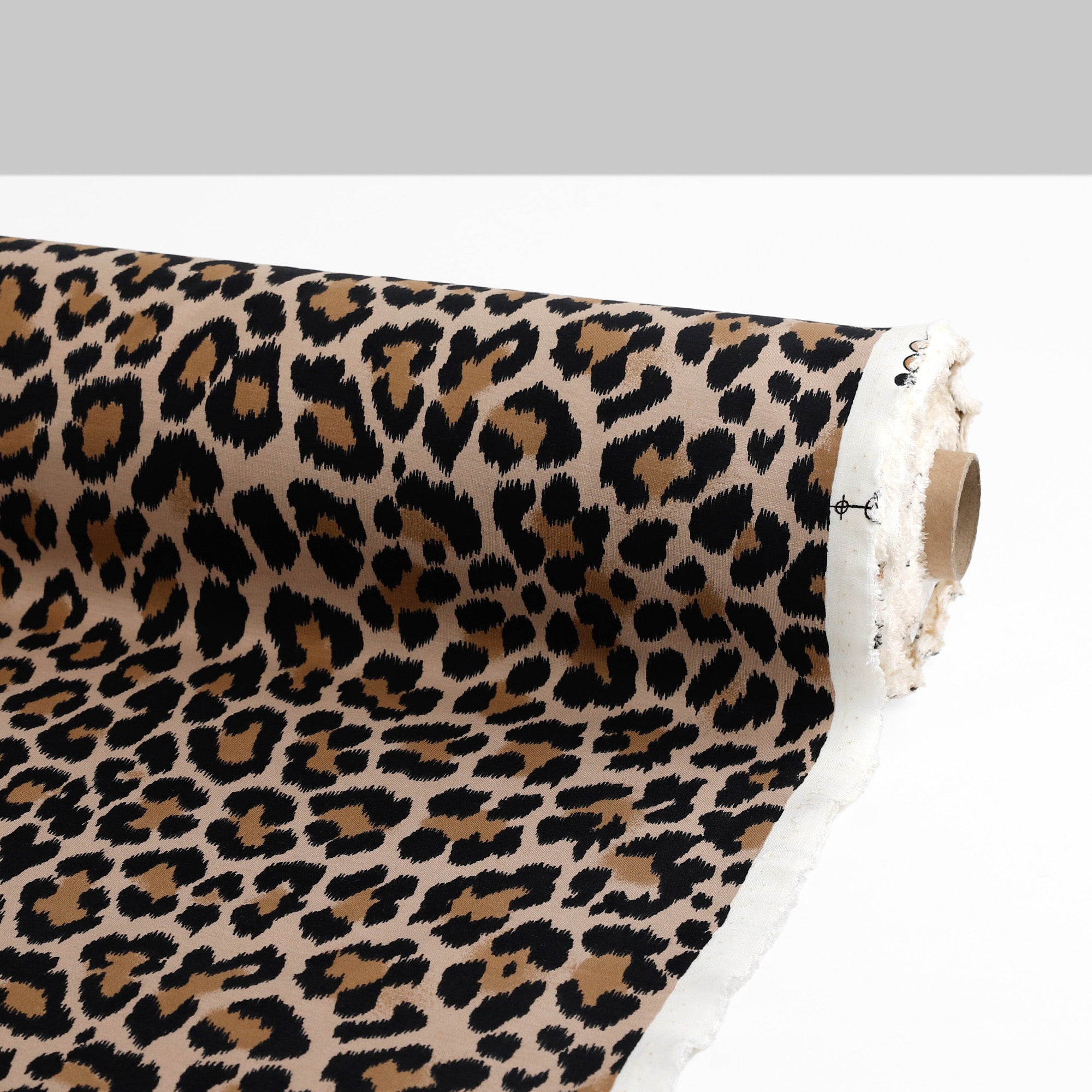Leopard Cotton Blend Ponte - Brown/Black