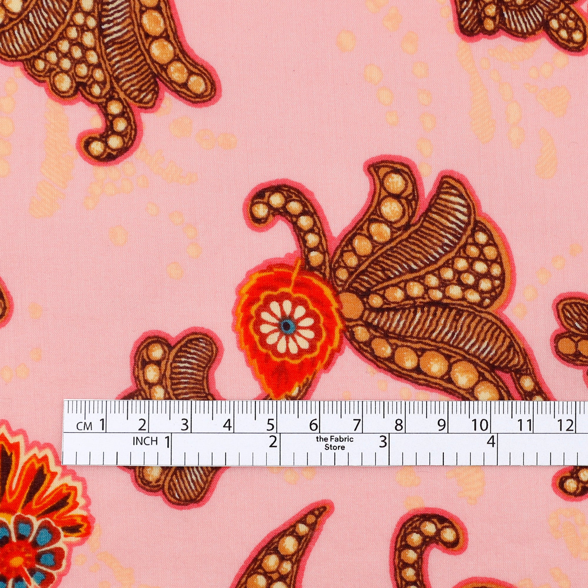 Paisley Cotton Voile - Bubblegum