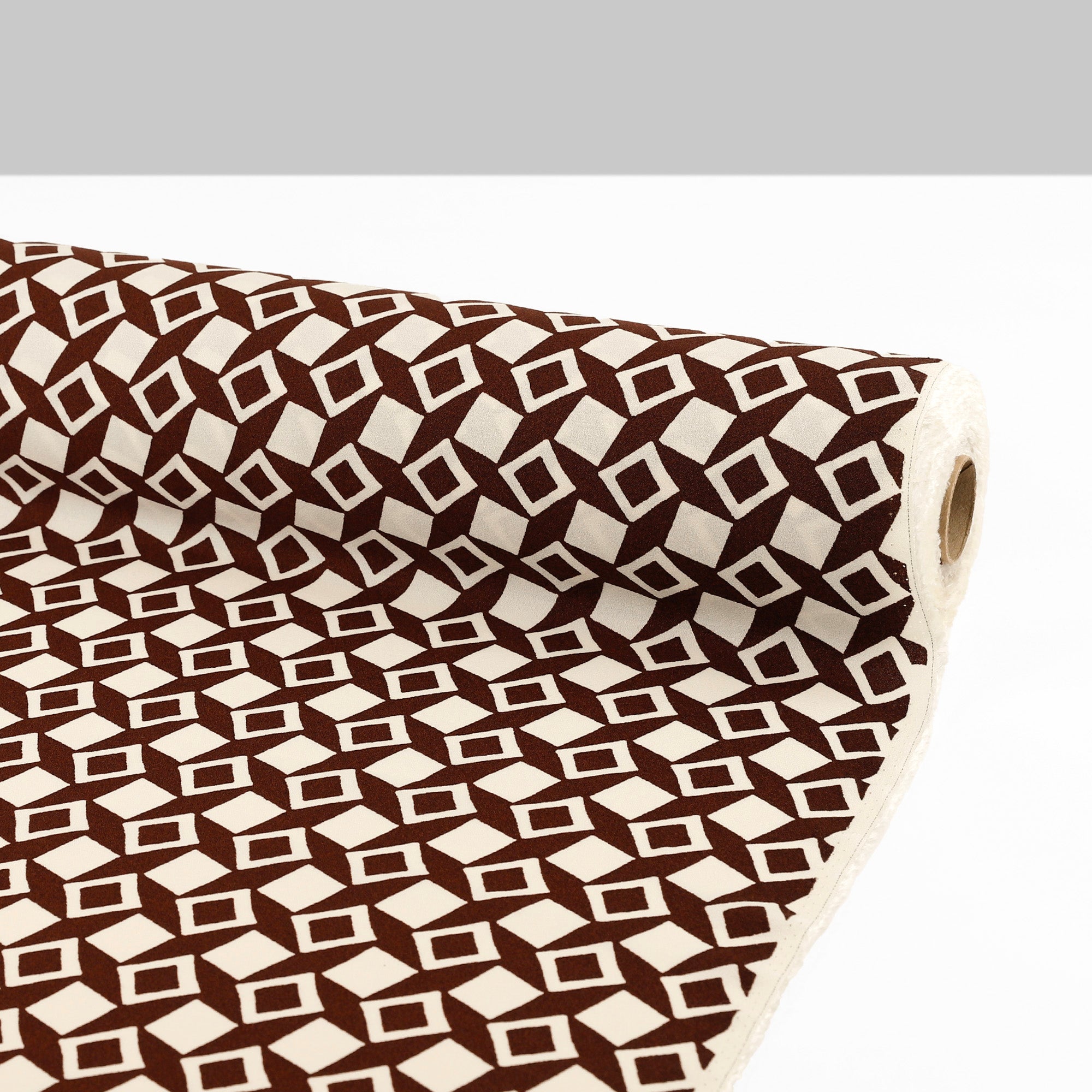 Viscose Crepe - Cocoa Mosaic