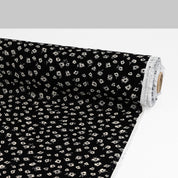 Scribble Blooms Viscose Georgette - Black