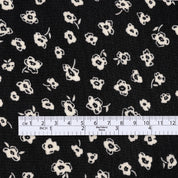 Scribble Blooms Viscose Georgette - Black