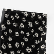 Scribble Blooms Viscose Georgette - Black