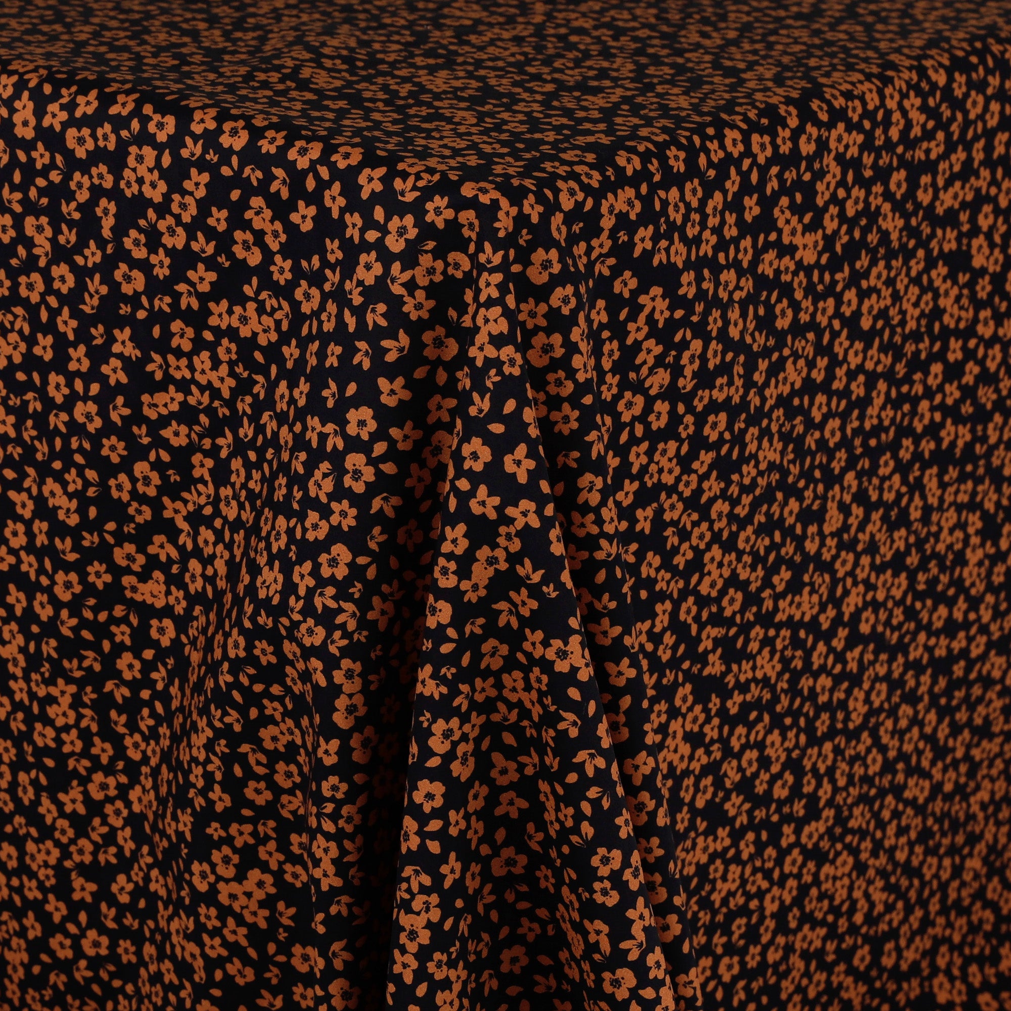 Night Floral Cotton - Dark Navy / Rust