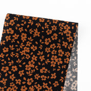 Night Floral Cotton - Dark Navy / Rust