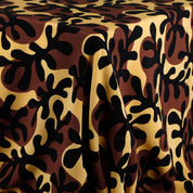Abstract Coral Silk Crepe De Chine - Earthen
