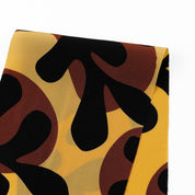 Abstract Coral Silk Crepe De Chine - Earthen