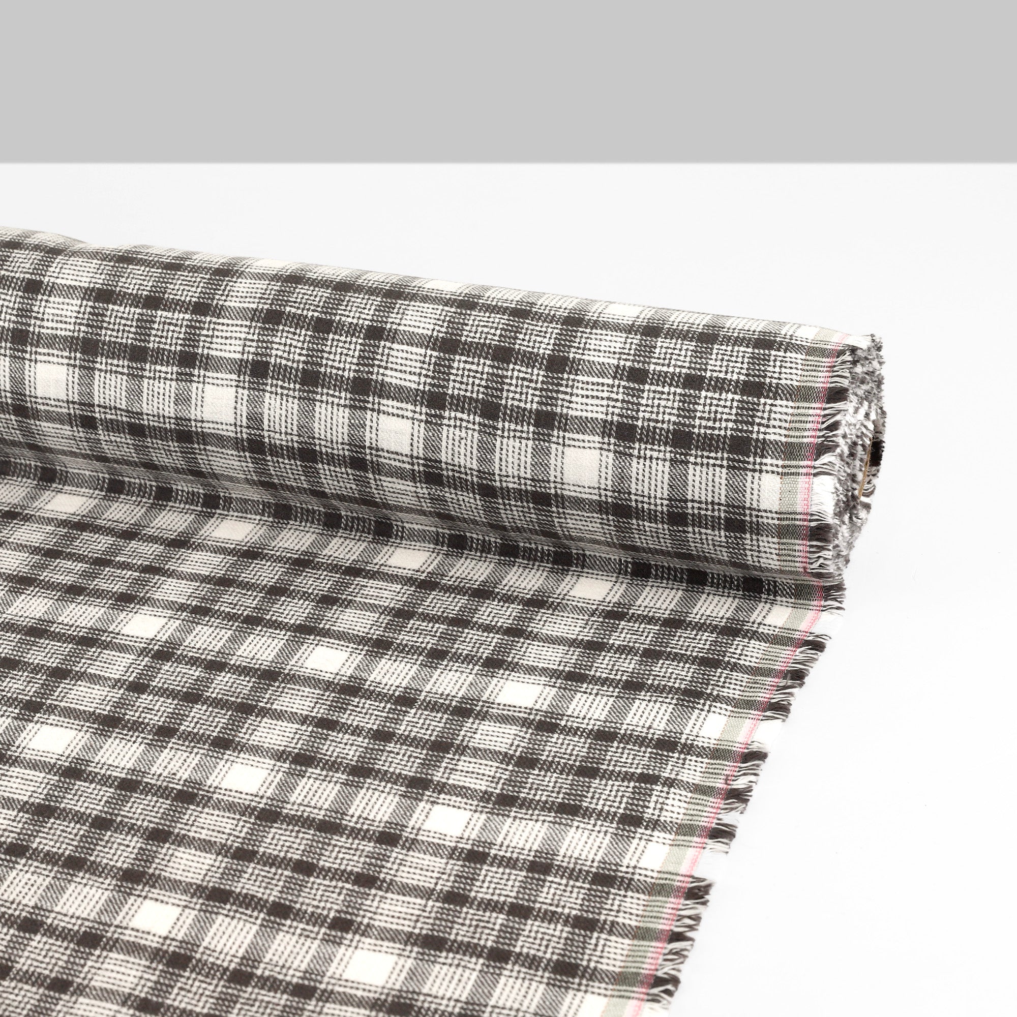 Brushed Plaid Cotton - Stone