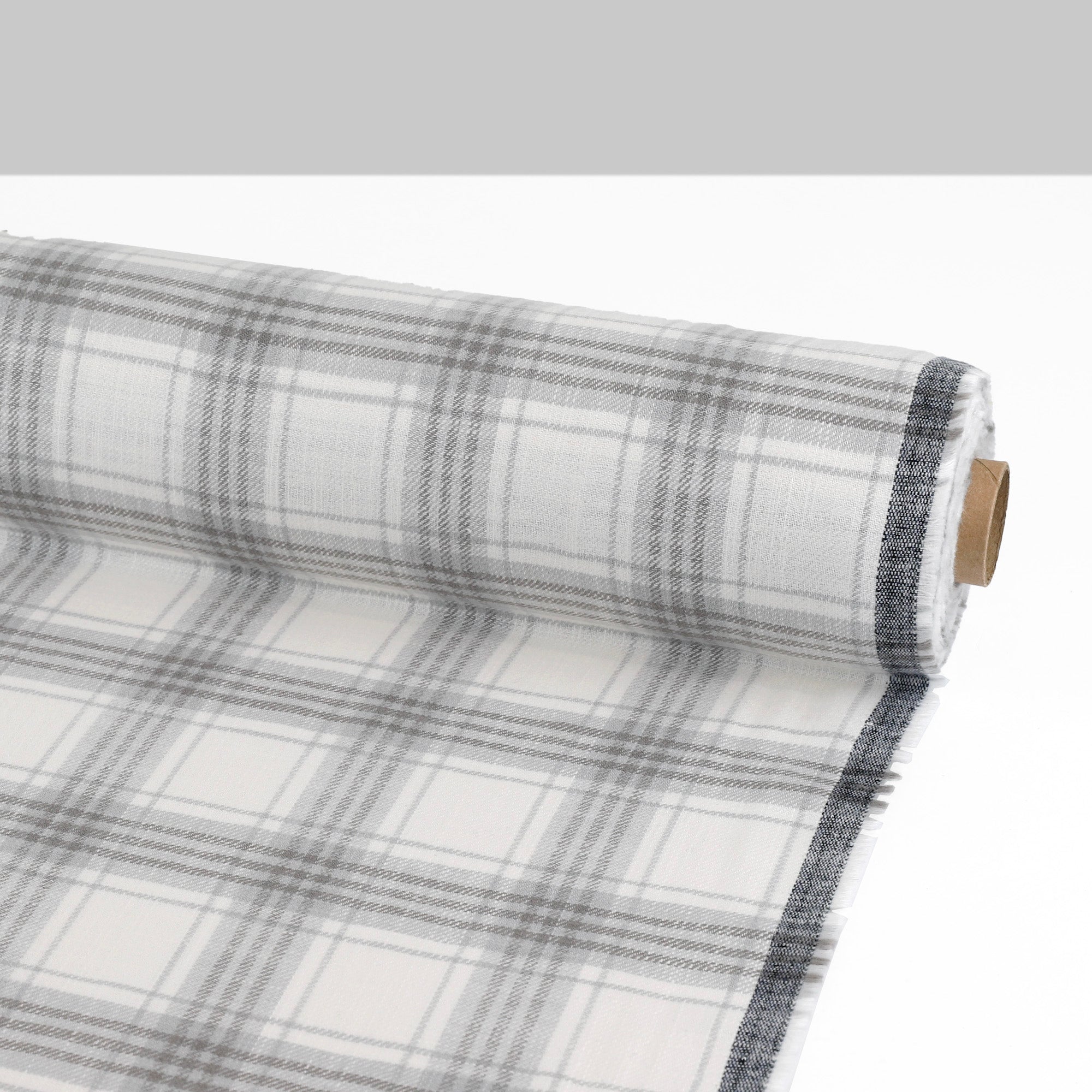 Brushed Plaid Cotton - Dove