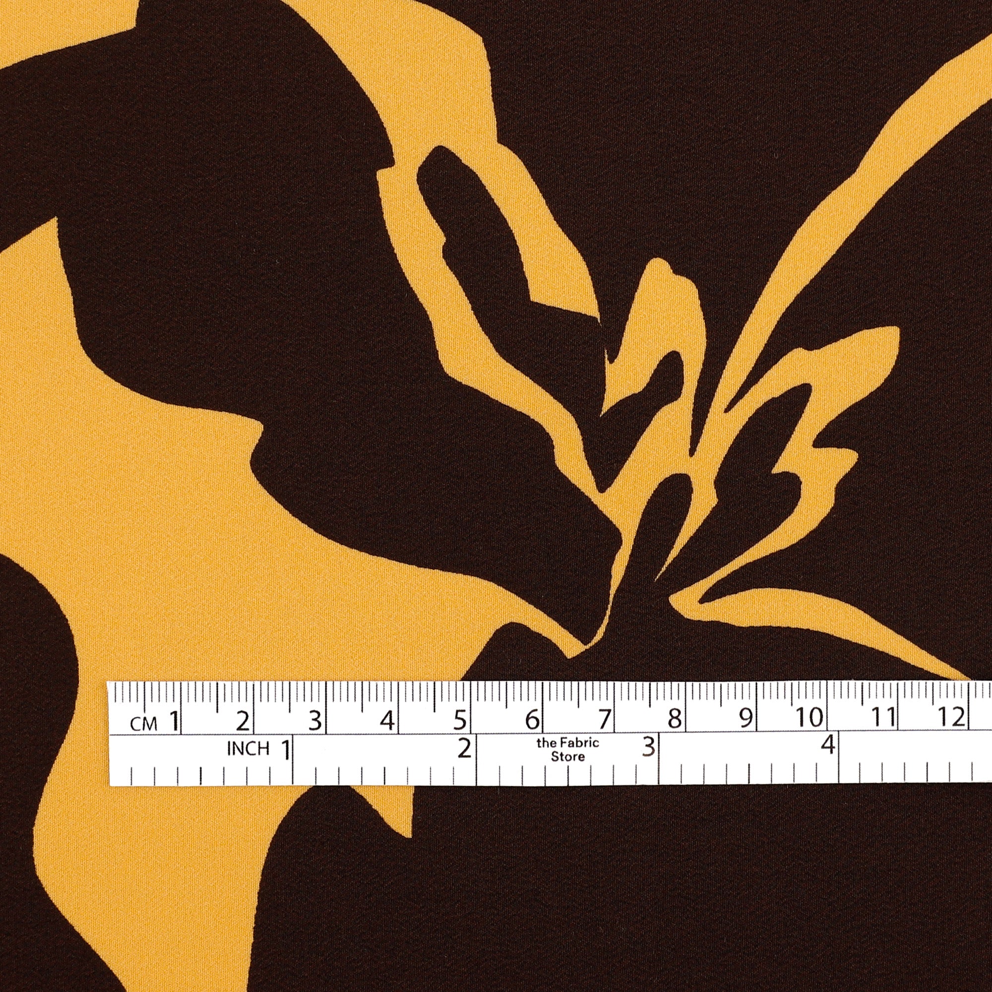 Palm Silk Crepe De Chine - Banana Choc