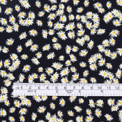 Daisy Pop Organic Cotton Lawn - Black Multi