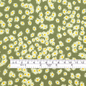 Daisy Pop Organic Cotton Lawn - Grass