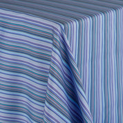 Multi Stripe Stretch Cotton Sateen - Dusk