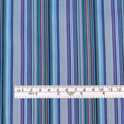 Multi Stripe Stretch Cotton Sateen - Dusk