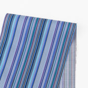 Multi Stripe Stretch Cotton Sateen - Dusk