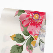 Cottage Flowers Silk Satin - Ivory Mix