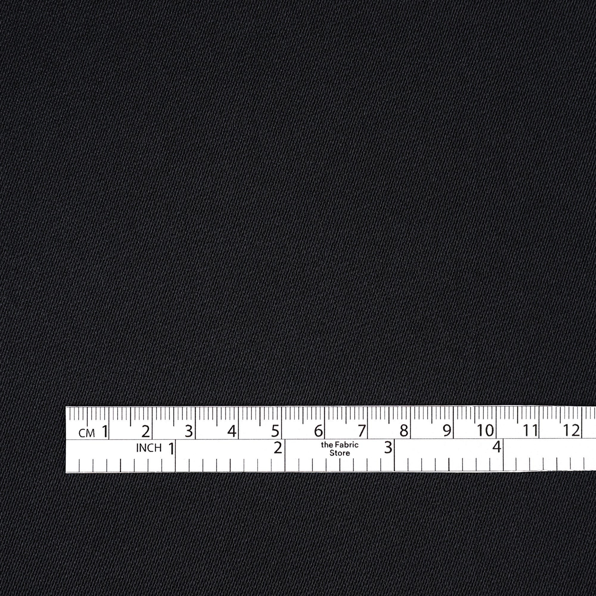 Triacetate Blend Twill - Black (2nd Grade)