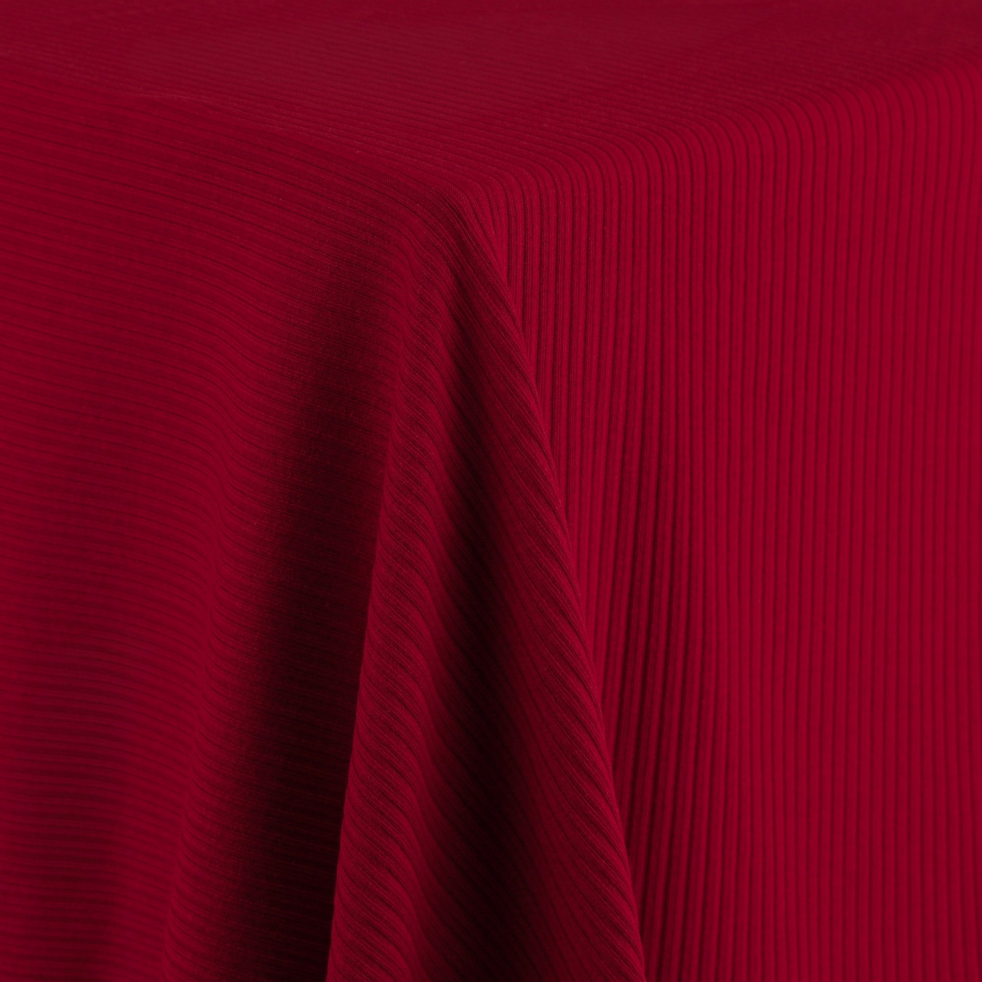 Lyocell / Organic Cotton Stretch Rib - Scarlet