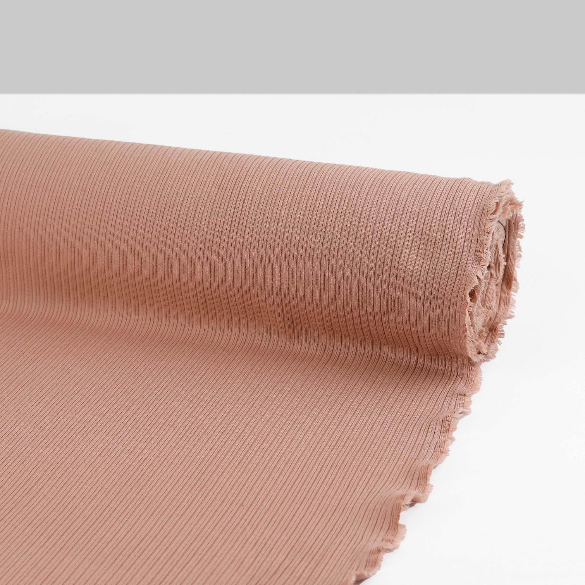 Organic Cotton Blend Rib - Almond Rose