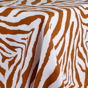 Zebra Linen - Terracotta/White