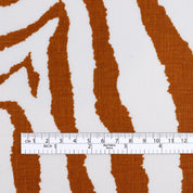 Zebra Linen - Terracotta/White