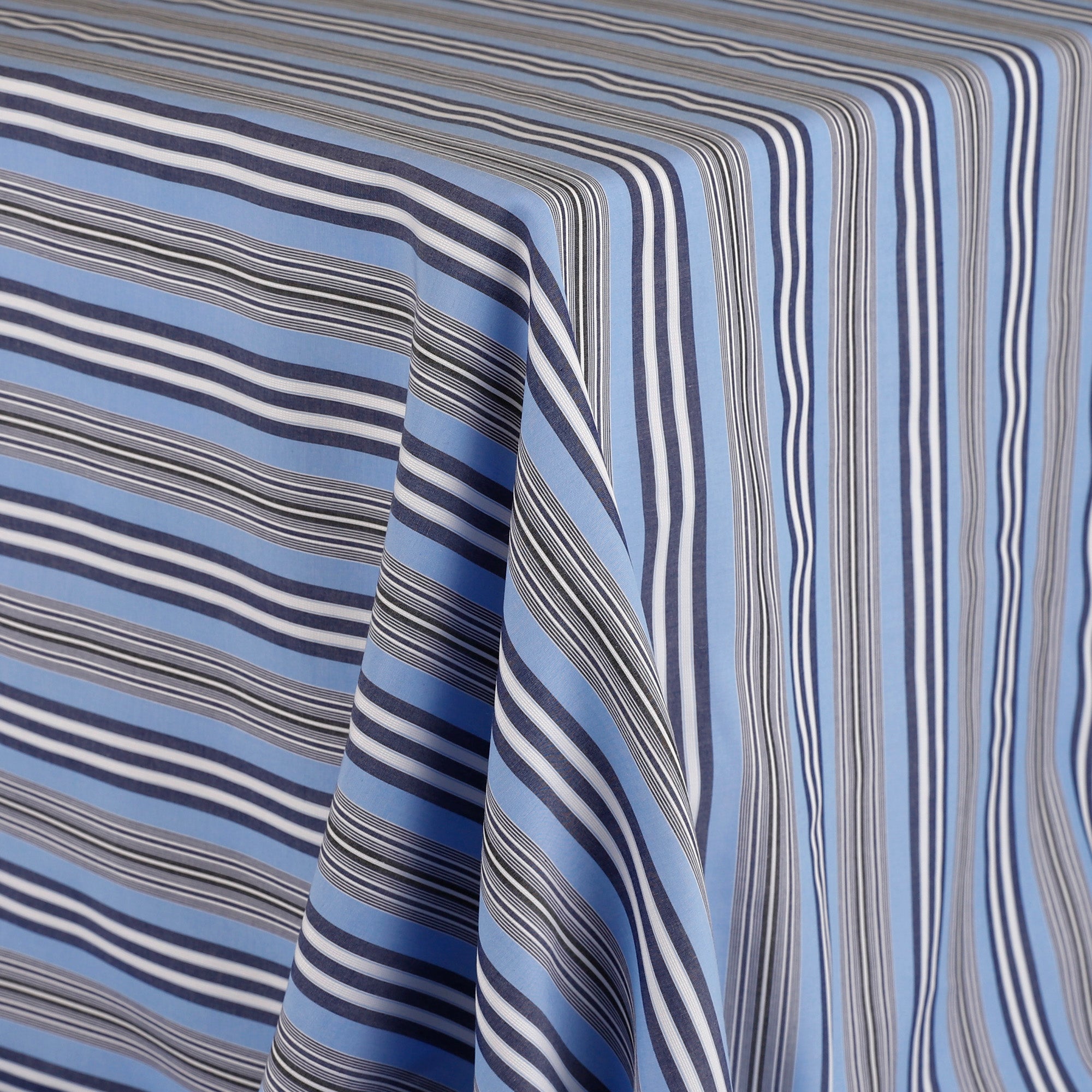 Stripe Cotton Shirting - Sailboat