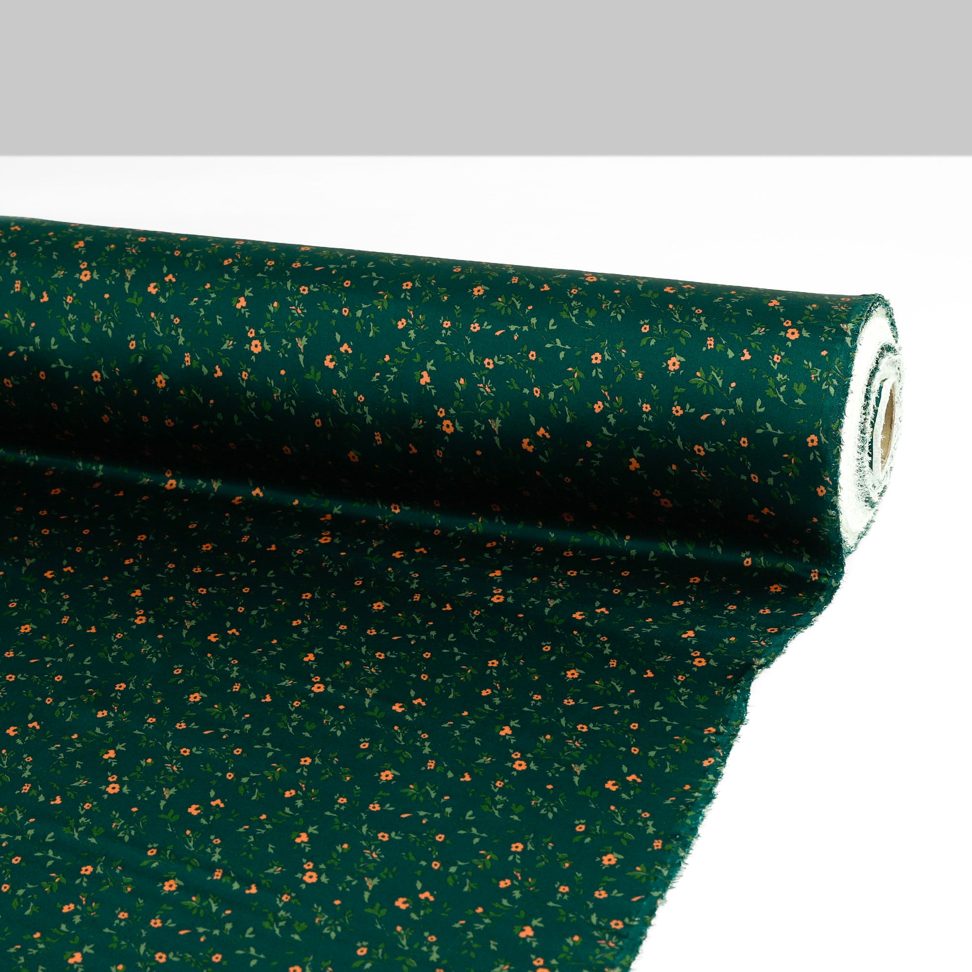 Spring Blooms Silk Satin - Malachite