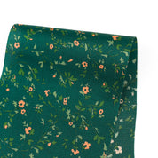 Spring Blooms Silk Satin - Malachite