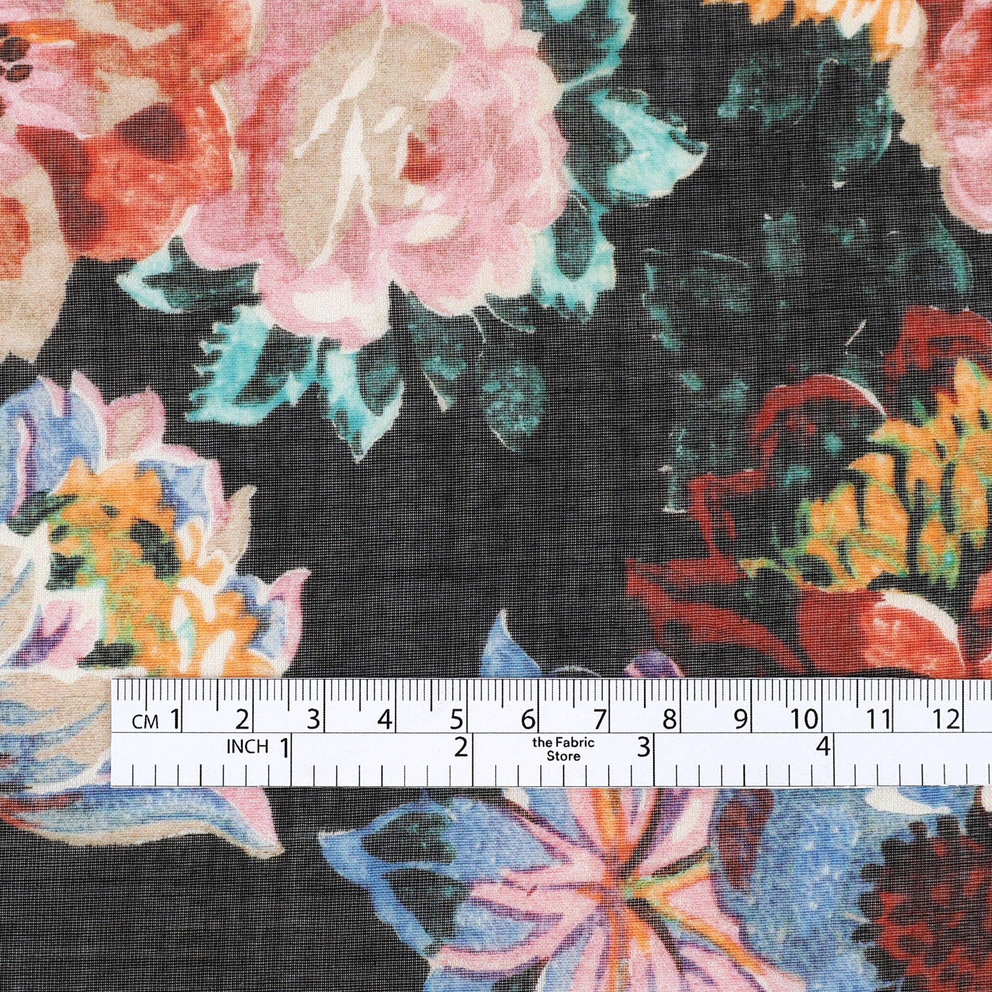Liberty Chloe Cotton Chiffon - Vampires Bouquet/X