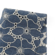 Daisy Broderie Anglaise - Blue Chambray