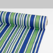 Stripe Cotton Twill Shirting - Green/Blue