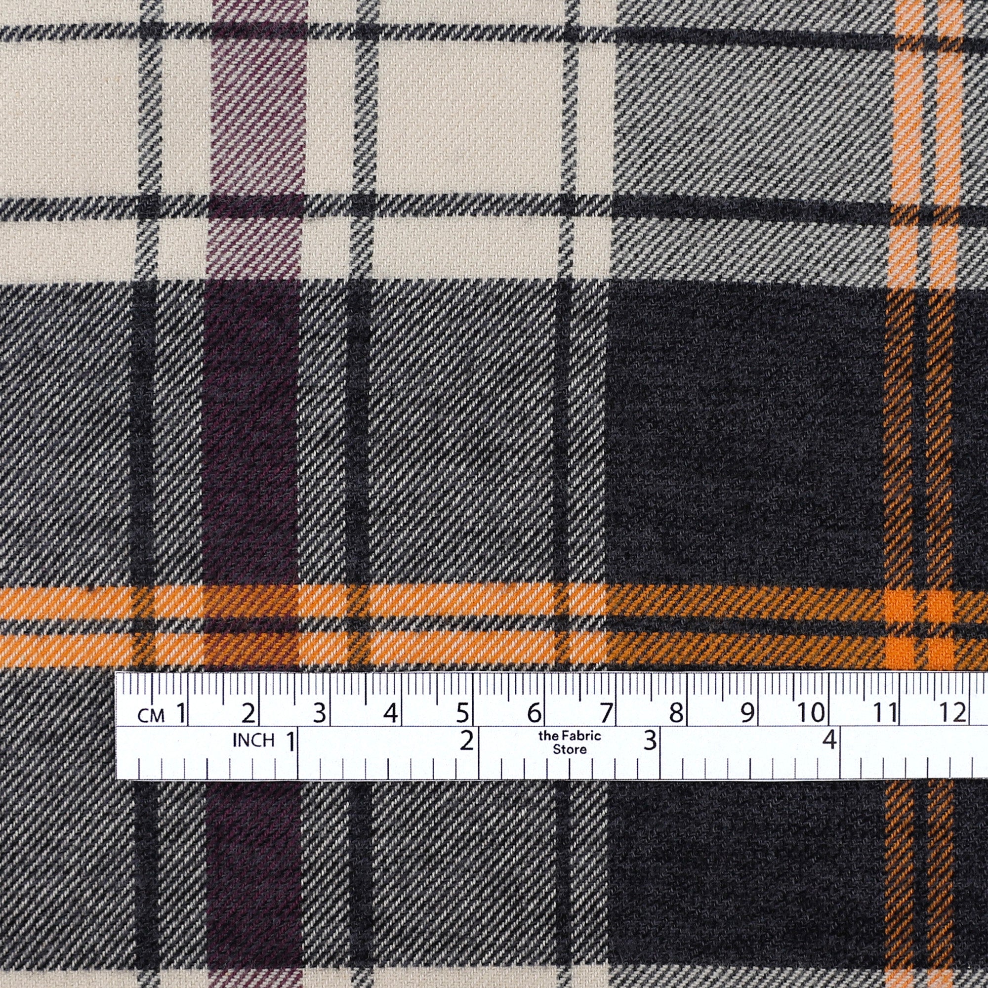 Brushed Cotton Plaid - Grey Mix