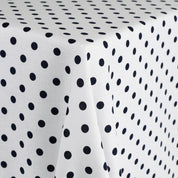 Midweight Polkadot Linen - Black/White