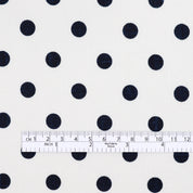 Midweight Polkadot Linen - Black/White