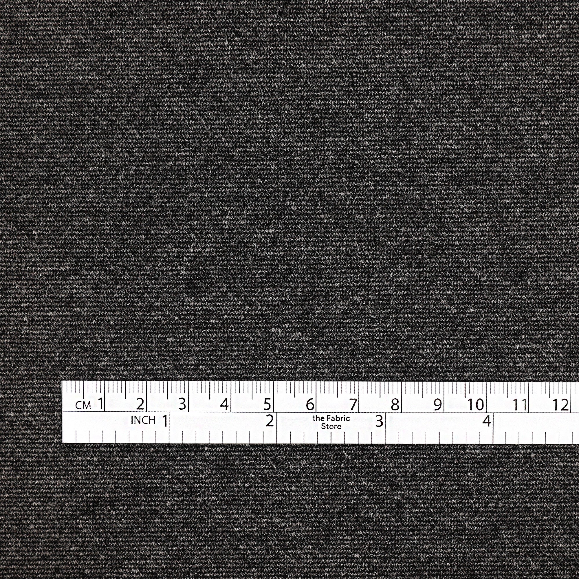 Twill Stretch Knit Coating - Charcoal